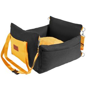 VEVOR Dog Car Seat, Waterproof Dog Booster Seat for Car with Side Handles and A Storage Pocket, Clip-On Safety Leash and PP Cotton Filling