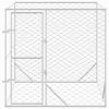 Outdoor Dog Kennel Silver Galvanized steel 6.6 x 6.6 x 8.2 ft