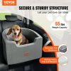 VEVOR Dog Car Seat, Waterproof Dog Booster Seat for Car with A Storage Pocket, Clip-On Safety Leash and Sponge Filling