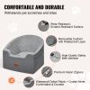 VEVOR Dog Car Seat, Waterproof Dog Booster Seat for Car with A Storage Pocket, Clip-On Safety Leash and Sponge Filling