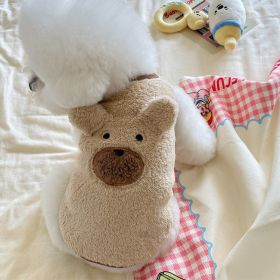 Winter Clothes Fleece-lined Warm Dog Cute Clothes (Option: Apricot-XL)